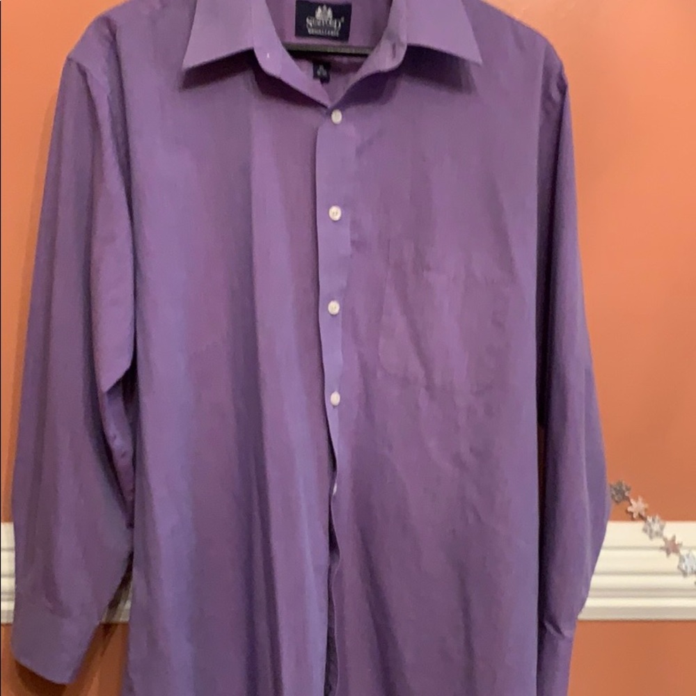 Stafford wrinkle free purple shirt